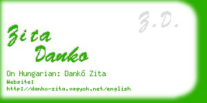 zita danko business card