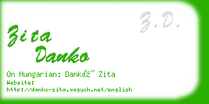 zita danko business card